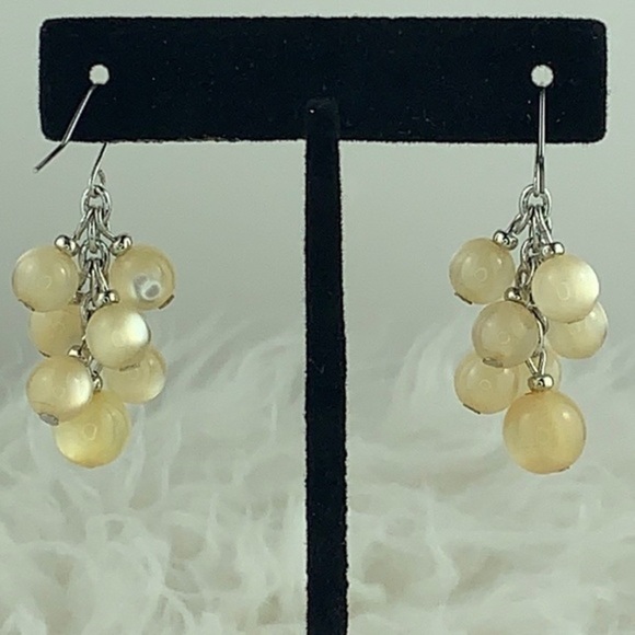 Carol Dauplaise Silver Tone Cluster Earrings - Picture 3 of 4